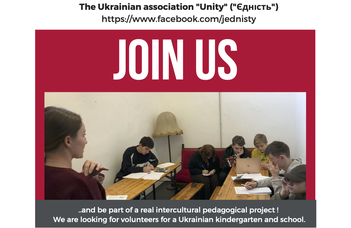 We are looking for volunteers for a Ukrainian kindergarten and school